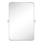 Miroir mural rectangulaire pivotant et inclinable en métal TEHOME Jonathan