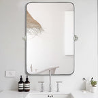 Miroir mural rectangulaire pivotant et inclinable en métal TEHOME Jonathan