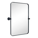 Miroir mural rectangulaire pivotant et inclinable en métal TEHOME Jonathan