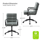 Chaise de travail moderne Joseph en similicuir avec verrouillage de l'inclinaison et inclinaison centrale par HULALA HOME