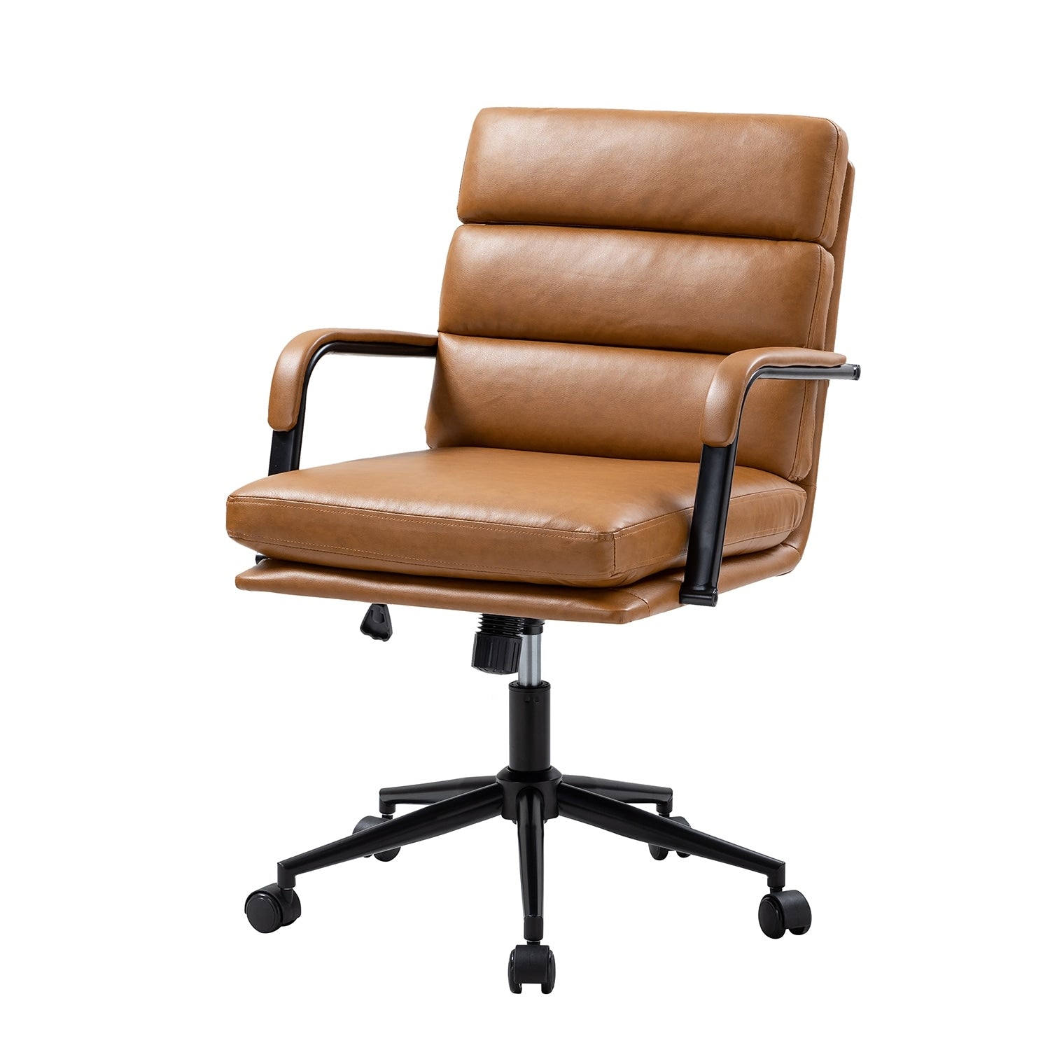 Chaise de travail moderne Joseph en similicuir avec verrouillage de l'inclinaison et inclinaison centrale par HULALA HOME