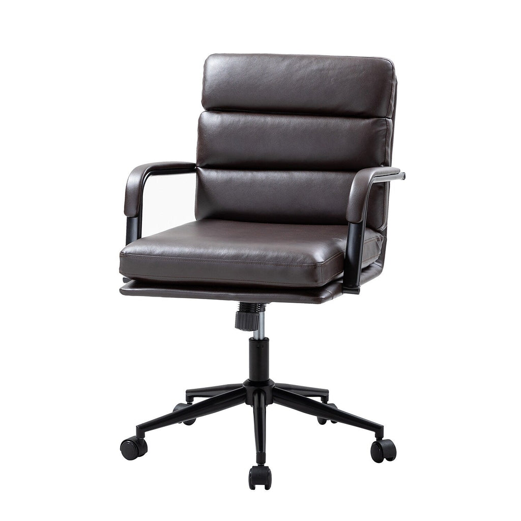 Chaise de travail moderne Joseph en similicuir avec verrouillage de l'inclinaison et inclinaison centrale par HULALA HOME