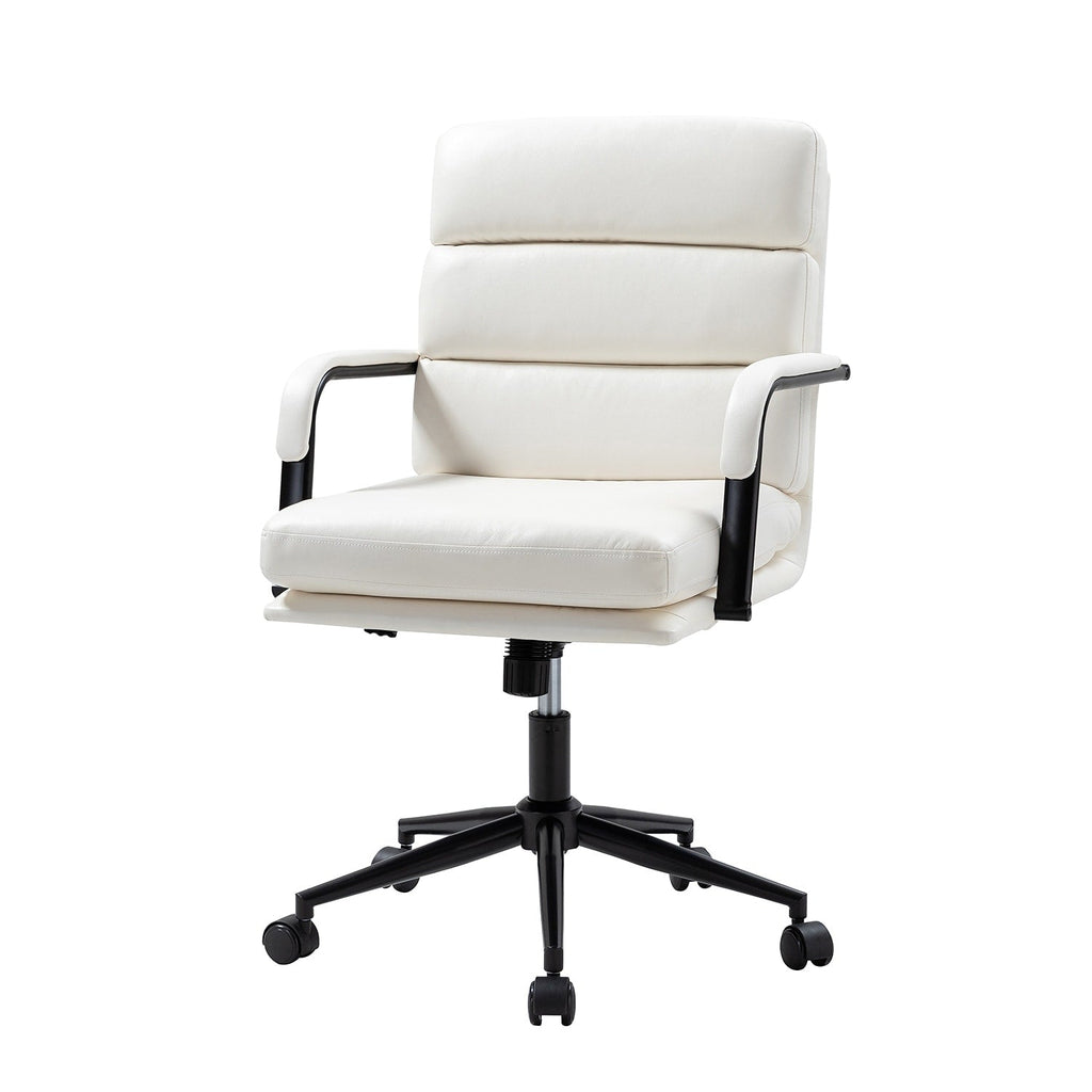 Chaise de travail moderne Joseph en similicuir avec verrouillage de l'inclinaison et inclinaison centrale par HULALA HOME