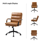 Chaise de travail moderne Joseph en similicuir avec verrouillage de l'inclinaison et inclinaison centrale par HULALA HOME