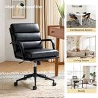 Chaise de travail moderne Joseph en similicuir avec verrouillage de l'inclinaison et inclinaison centrale par HULALA HOME