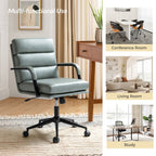 Chaise de travail moderne Joseph en similicuir avec verrouillage de l'inclinaison et inclinaison centrale par HULALA HOME