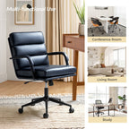 Chaise de travail moderne Joseph en similicuir avec verrouillage de l'inclinaison et inclinaison centrale par HULALA HOME