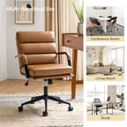 Chaise de travail moderne Joseph en similicuir avec verrouillage de l'inclinaison et inclinaison centrale par HULALA HOME