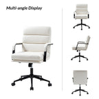 Chaise de travail moderne Joseph en similicuir avec verrouillage de l'inclinaison et inclinaison centrale par HULALA HOME