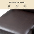 Chaise de travail moderne Joseph en similicuir avec verrouillage de l'inclinaison et inclinaison centrale par HULALA HOME