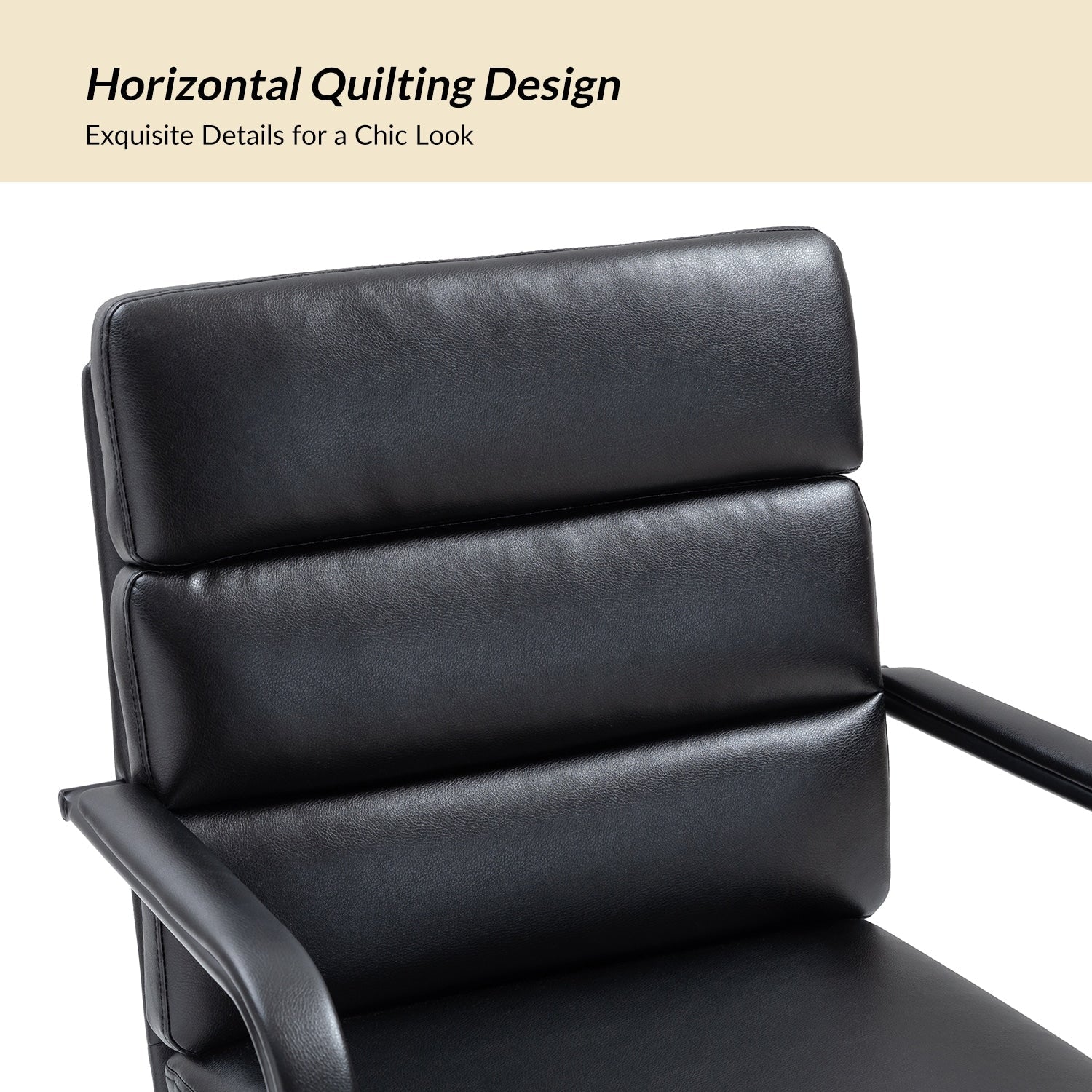 Chaise de travail moderne Joseph en similicuir avec verrouillage de l'inclinaison et inclinaison centrale par HULALA HOME