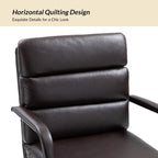 Chaise de travail moderne Joseph en similicuir avec verrouillage de l'inclinaison et inclinaison centrale par HULALA HOME