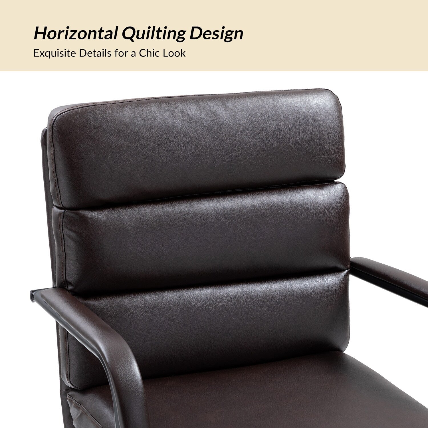 Chaise de travail moderne Joseph en similicuir avec verrouillage de l'inclinaison et inclinaison centrale par HULALA HOME