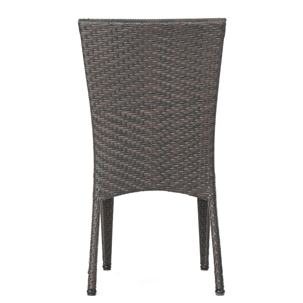 Ensemble de bistrot d'extérieur Josh en osier multicolore 3 pièces par Christopher Knight Home