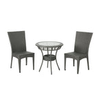 Ensemble de bistrot d'extérieur Josh en osier multicolore 3 pièces par Christopher Knight Home