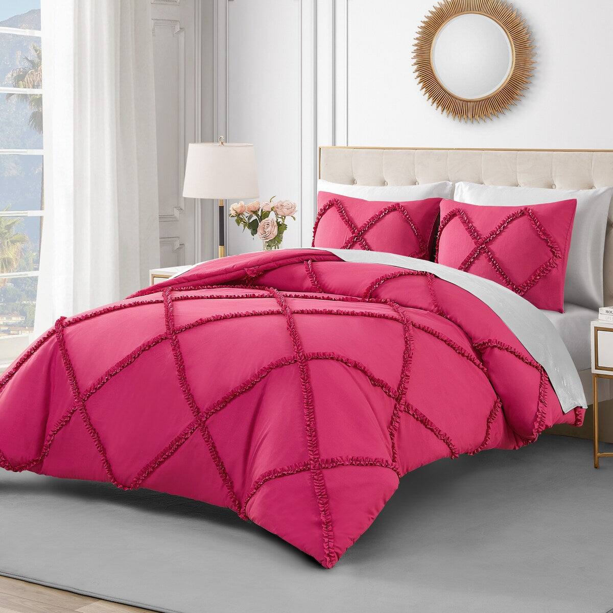 Parure de couette réversible à volants diamantés Juicy Couture