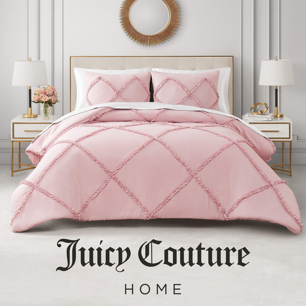 Parure de couette réversible à volants diamantés Juicy Couture
