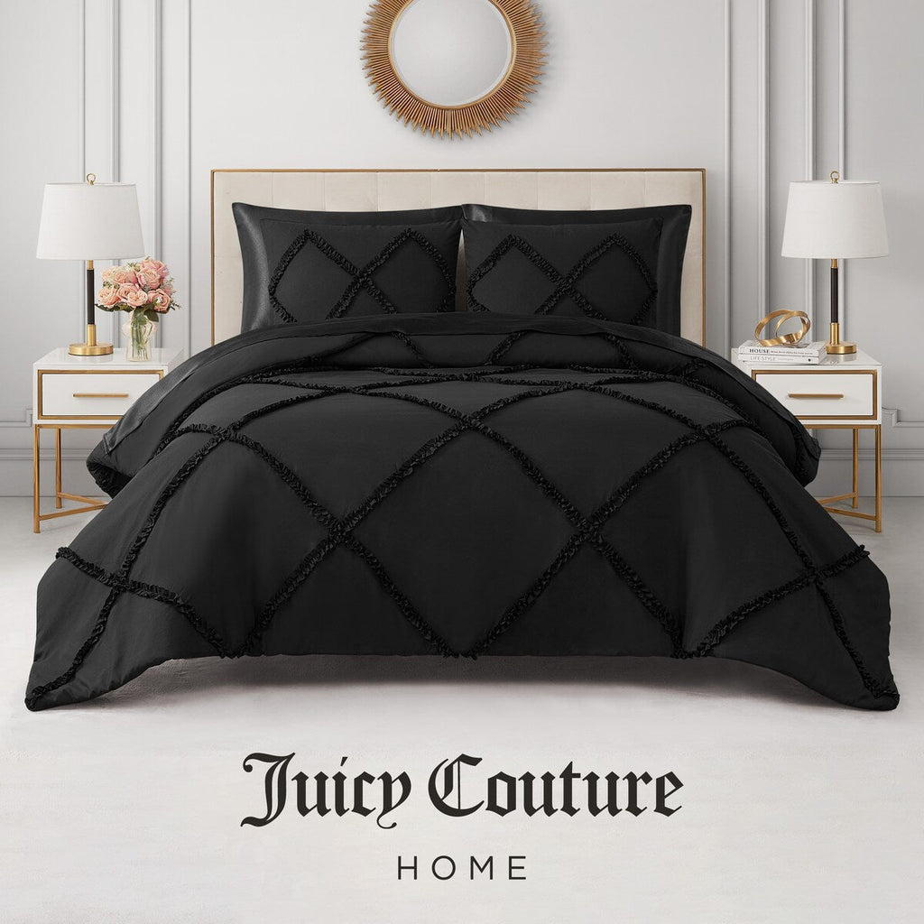 Parure de couette réversible à volants diamantés Juicy Couture