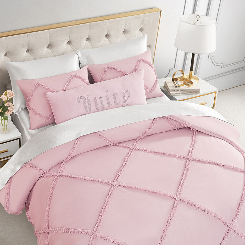 Parure de couette réversible à volants diamantés Juicy Couture