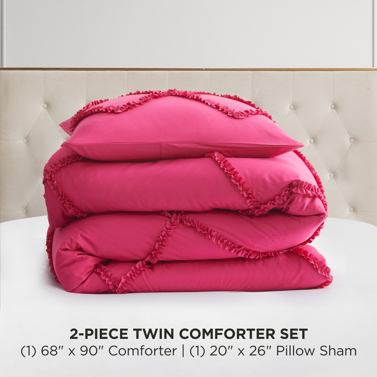 Parure de couette réversible à volants diamantés Juicy Couture