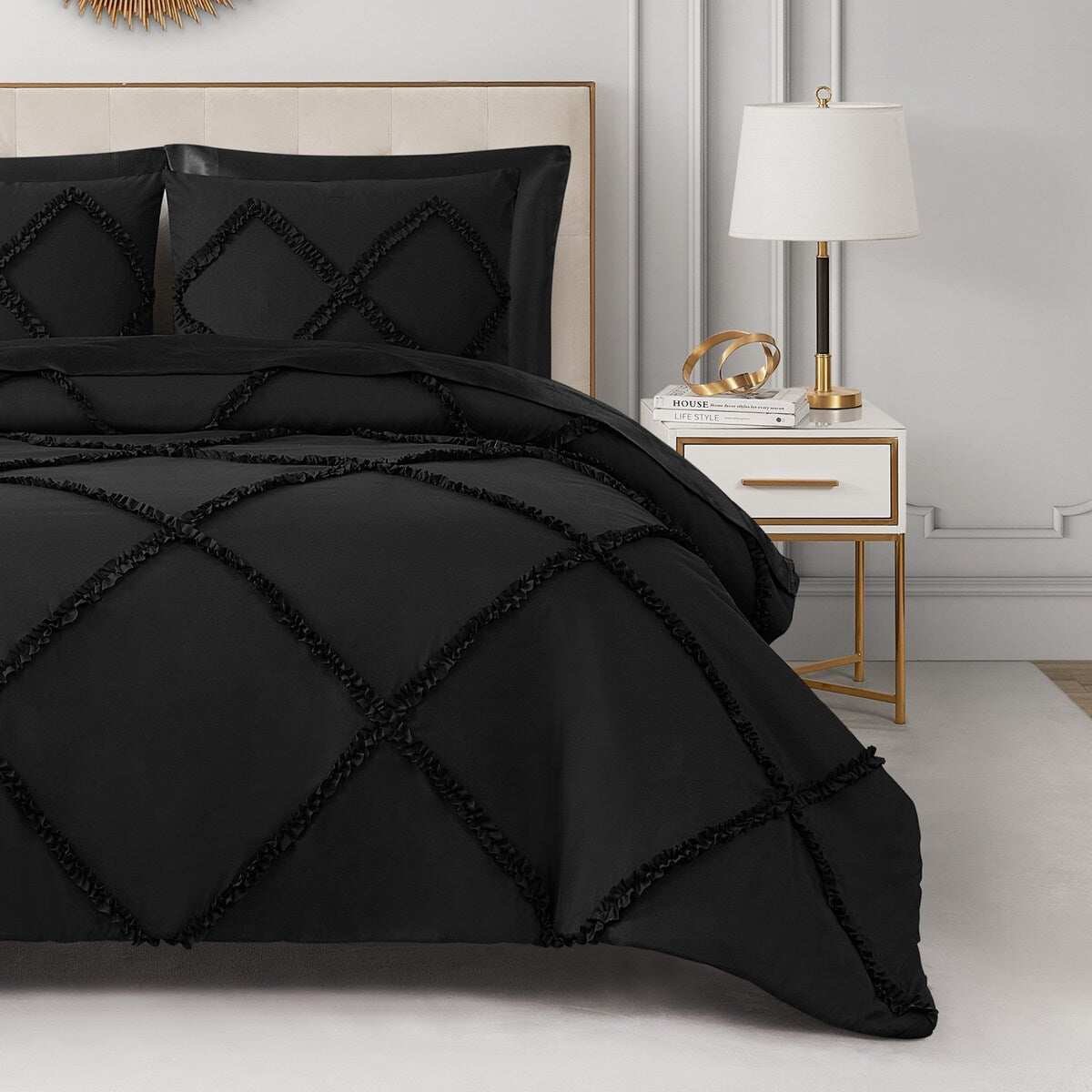 Parure de couette réversible à volants diamantés Juicy Couture