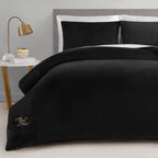 Ensembles de couette et taies d'oreiller en velours uni Juicy Couture
