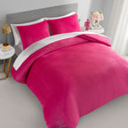 Ensembles de couette et taies d'oreiller en velours uni Juicy Couture