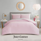 Ensembles de couette et taies d'oreiller en velours uni Juicy Couture