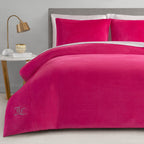 Ensembles de couette et taies d'oreiller en velours uni Juicy Couture