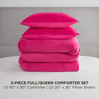 Ensembles de couette et taies d'oreiller en velours uni Juicy Couture