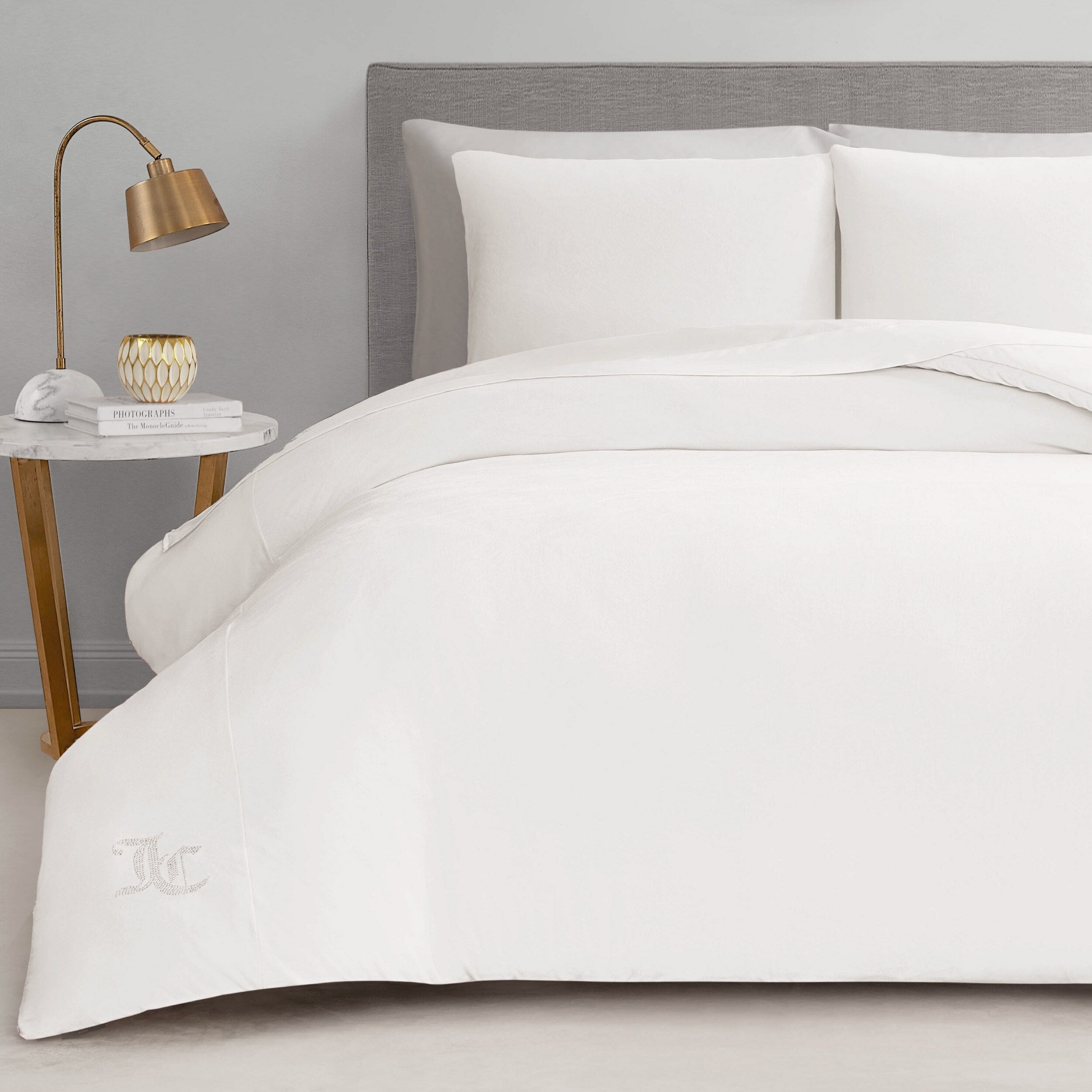 Ensembles de couette et taies d'oreiller en velours uni Juicy Couture
