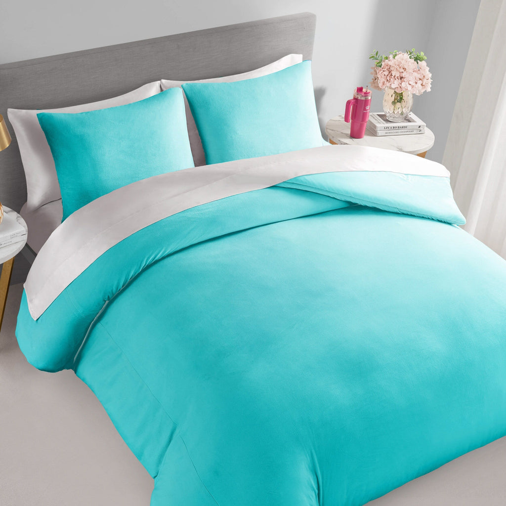 Ensembles de couette et taies d'oreiller en velours uni Juicy Couture