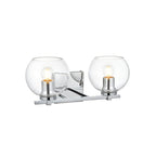 Applique de salle de bain Julian 1 lumière noire et transparente