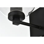Applique de salle de bain Julian 1 lumière noire et transparente