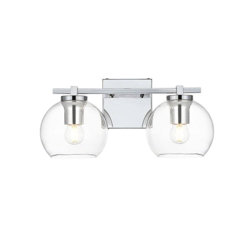 Applique de salle de bain Julian 1 lumière noire et transparente