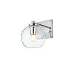 Applique de salle de bain Julian 1 lumière noire et transparente