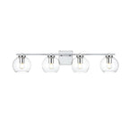 Applique de salle de bain Julian 1 lumière noire et transparente