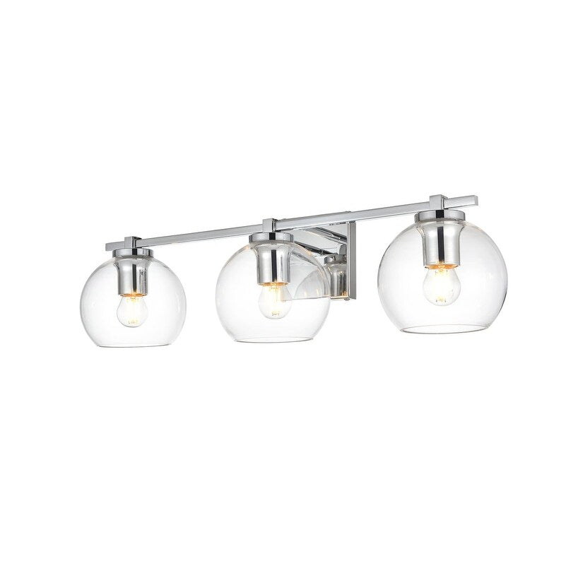 Applique de salle de bain Julian 1 lumière noire et transparente