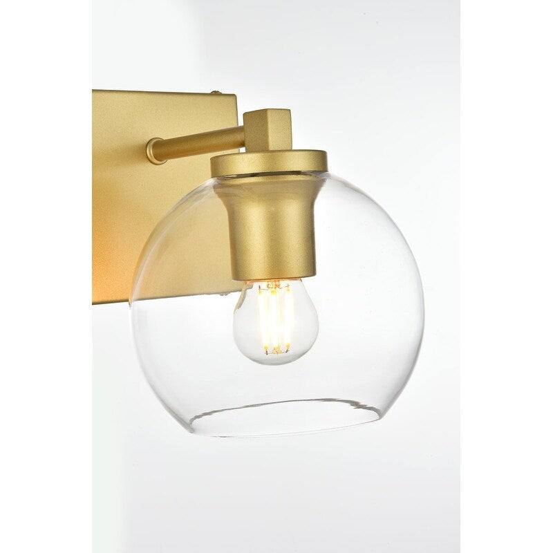 Applique de salle de bain Julian 1 lumière noire et transparente