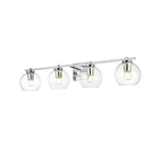 Applique de salle de bain Julian 1 lumière noire et transparente