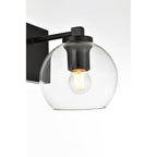 Applique de salle de bain Julian 1 lumière noire et transparente