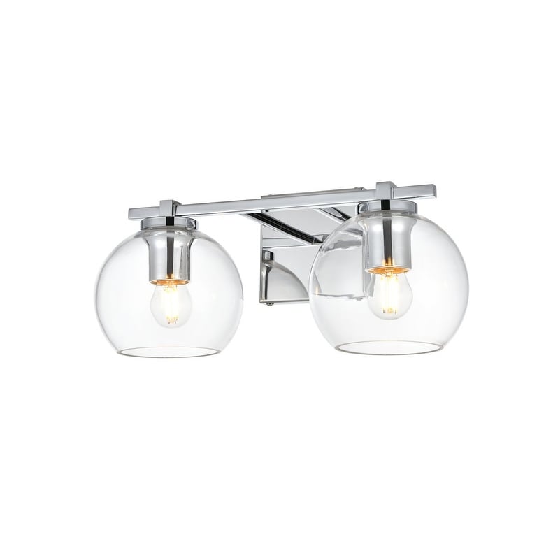 Applique de salle de bain Julian 1 lumière noire et transparente