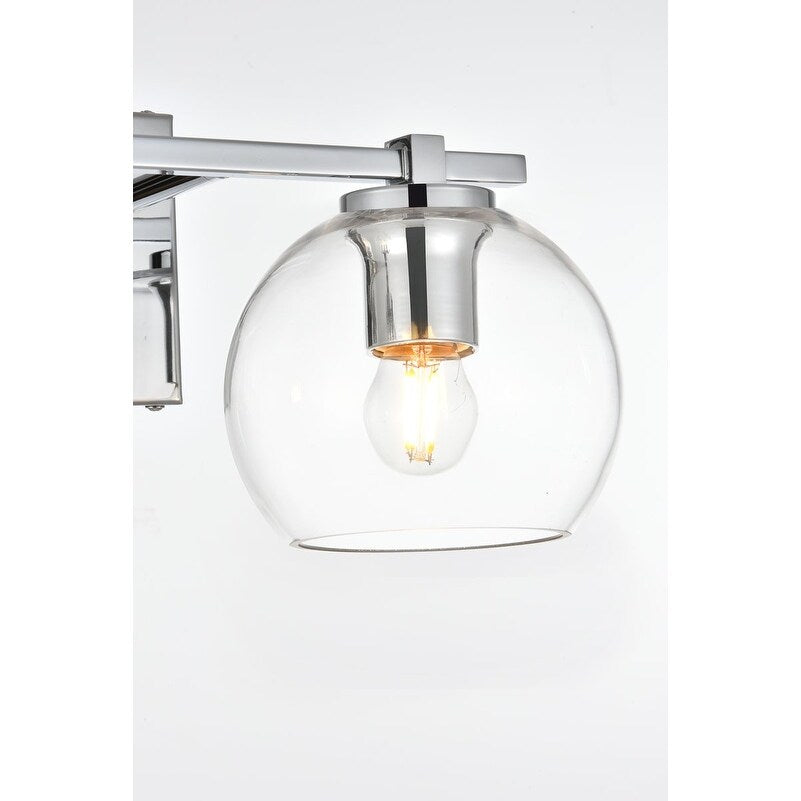 Applique de salle de bain Julian 1 lumière noire et transparente