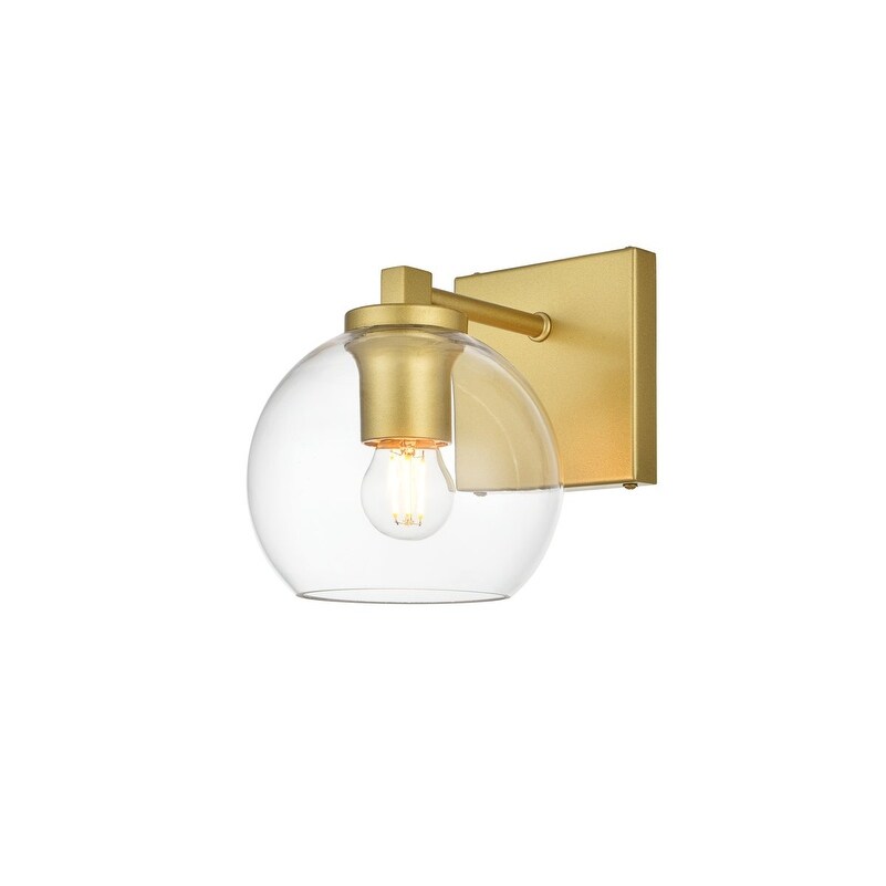 Applique de salle de bain Julian 1 lumière noire et transparente