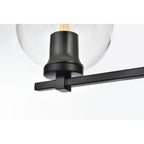 Applique de salle de bain Julian 1 lumière noire et transparente