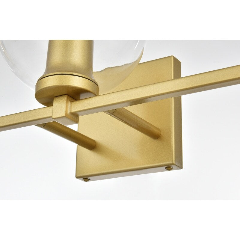 Applique de salle de bain Julian 1 lumière noire et transparente