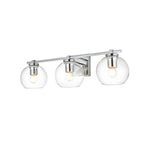 Applique de salle de bain Julian 1 lumière noire et transparente