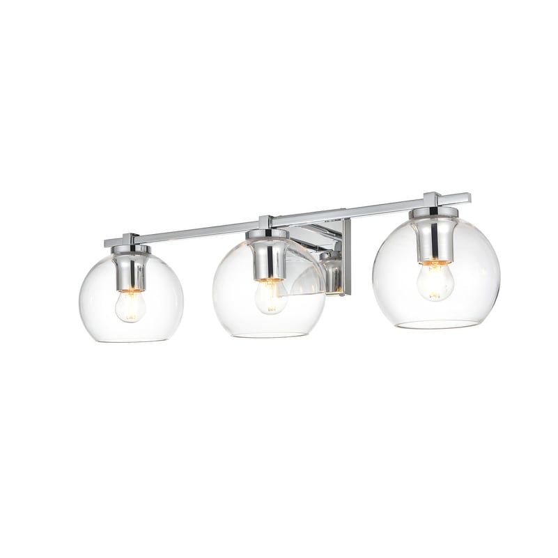 Applique de salle de bain Julian 1 lumière noire et transparente