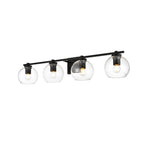 Applique de salle de bain Julian 1 lumière noire et transparente