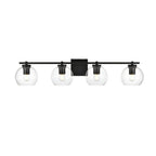 Applique de salle de bain Julian 1 lumière noire et transparente